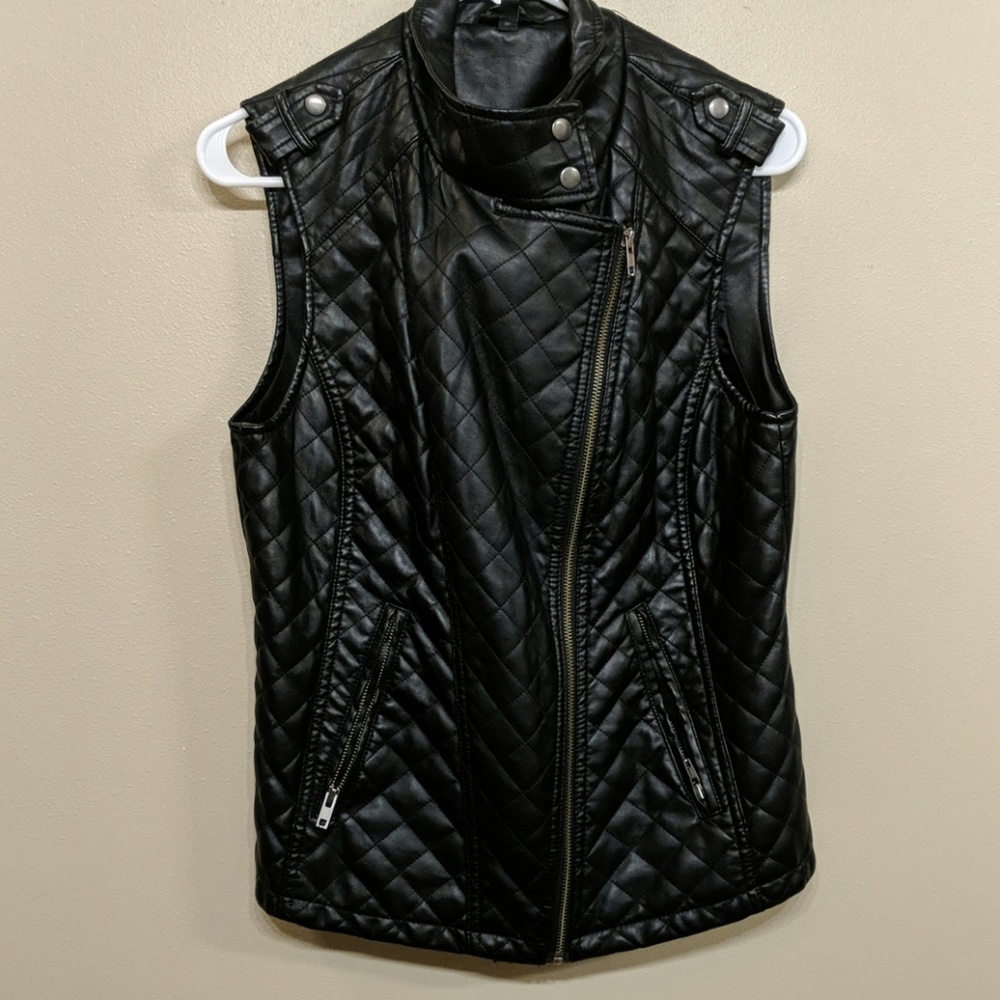 EUC Faux Leather Vest